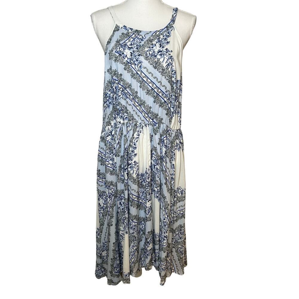 Torrid NWT blue bandana high neck halter hi low midi dress size 2X